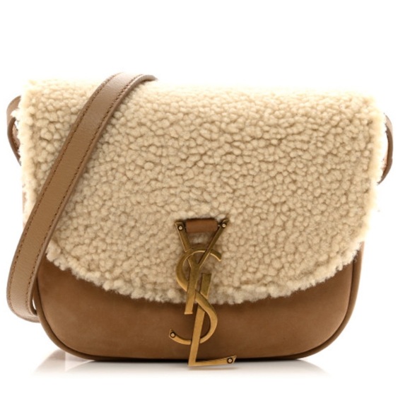 YSL Suede Shearling Small Kaia Satchel - Picture 2 of 8